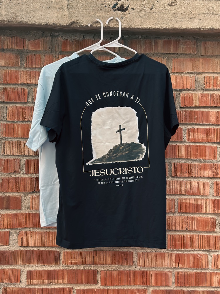 Playeras SHAJAH negra y azul claro