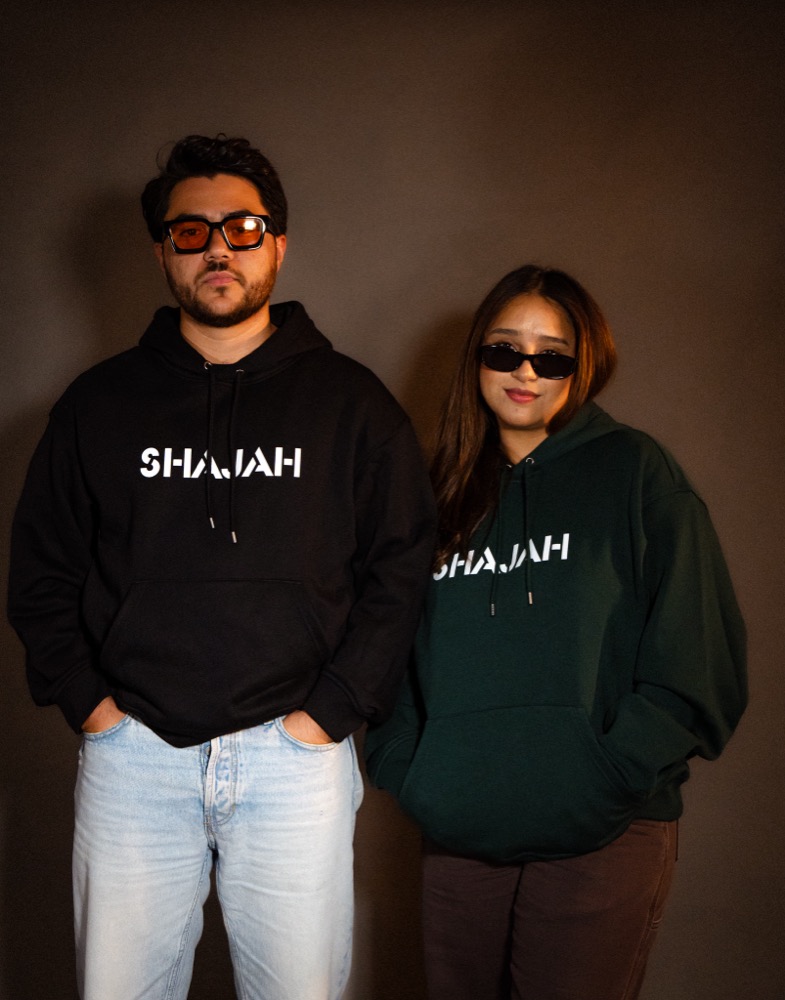 Hoodies SHAJAH negro y verde